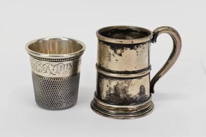 Sterling Silver Only a Thimble Full Christmas Measure