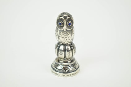 Very Rare Georg Jensen Owl Form Wax Seal Stamp