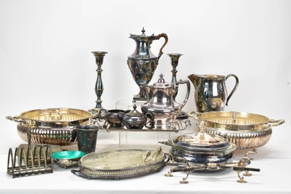 Group of Assorted Silver-plated Table Articles