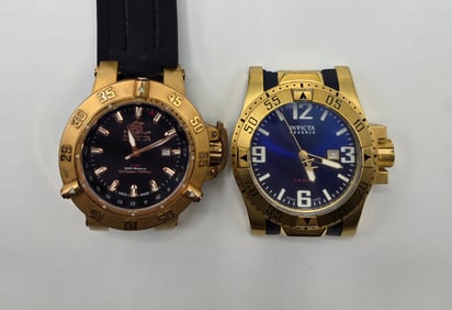 Two Large Invicta Men's Pre-Owned Diver Watches, 50mm