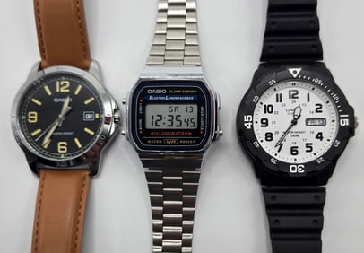 Group of 3 Assorted Pre-Owned Casio Watches