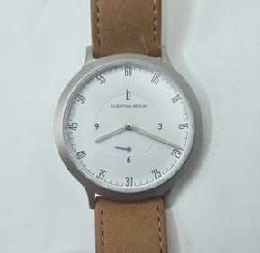 Lilienthal Berlin Silver White Quartz Watch, 42mm
