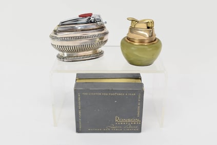 Vintage Ronson Varaflame Queen Anne Table Lighter