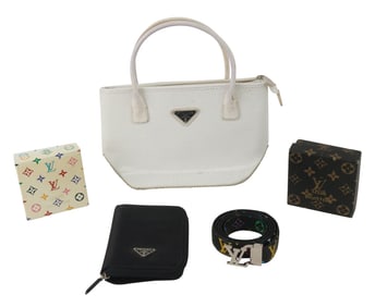 Faux Prada White Alligator Handbag