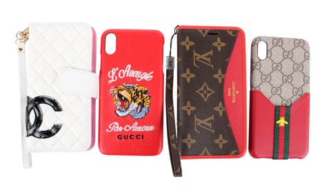 Four Faux Designer Cell Phone Cases