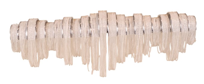 Modern Crystal and Nickle Chandelier