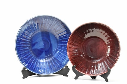 Two Studio Art Pottery Center Bowls