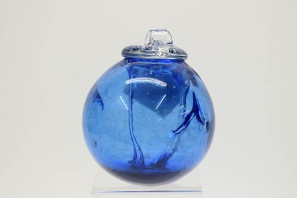 Blue Kitra Art Glass Witches Ball