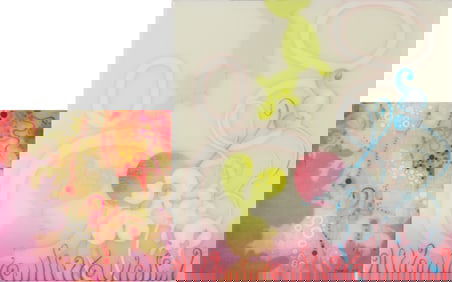 Nancy Tobin, Tickle I and Tickle II, Acrylic and Paper on Panel