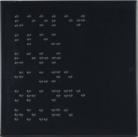 Braille, Enamel and Acrylic on Board