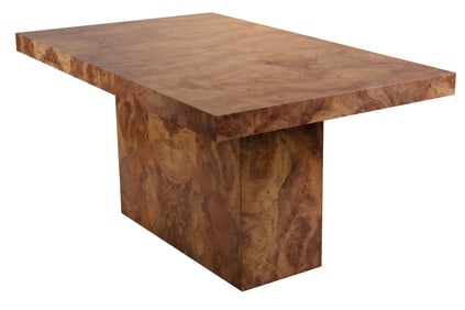 Modern Burlwood Veneered Dining Table