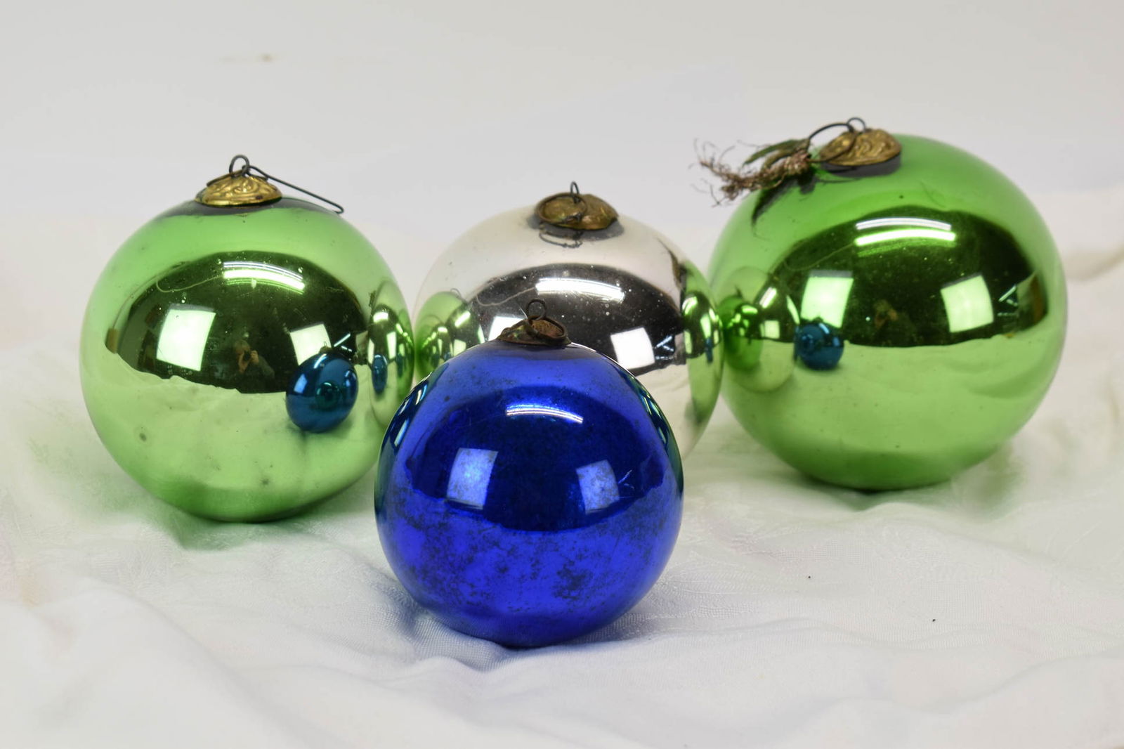 Group of Four Assorted Glass Christmas Kugels (1 of 11)