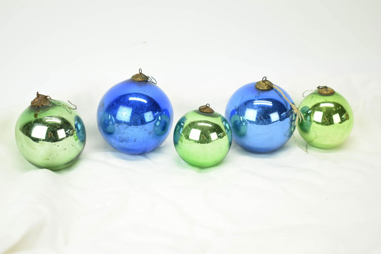 Group of Five Assorted Glass Christmas Kugels (1 of 13)