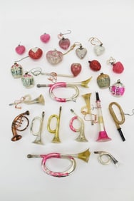 Group of 25 Assorted Glass Christmas Ornaments