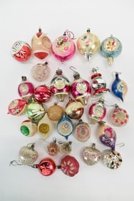 Group of 30 Assorted Glass Christmas Ornaments