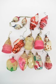 Group of 15 Assorted Glass Christmas Ornaments