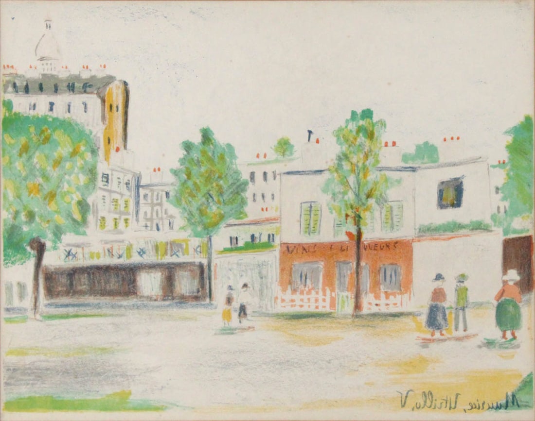 Maurice Utrillo, French 1883-1955, Parisian Street Scene, Print (1 of 7)