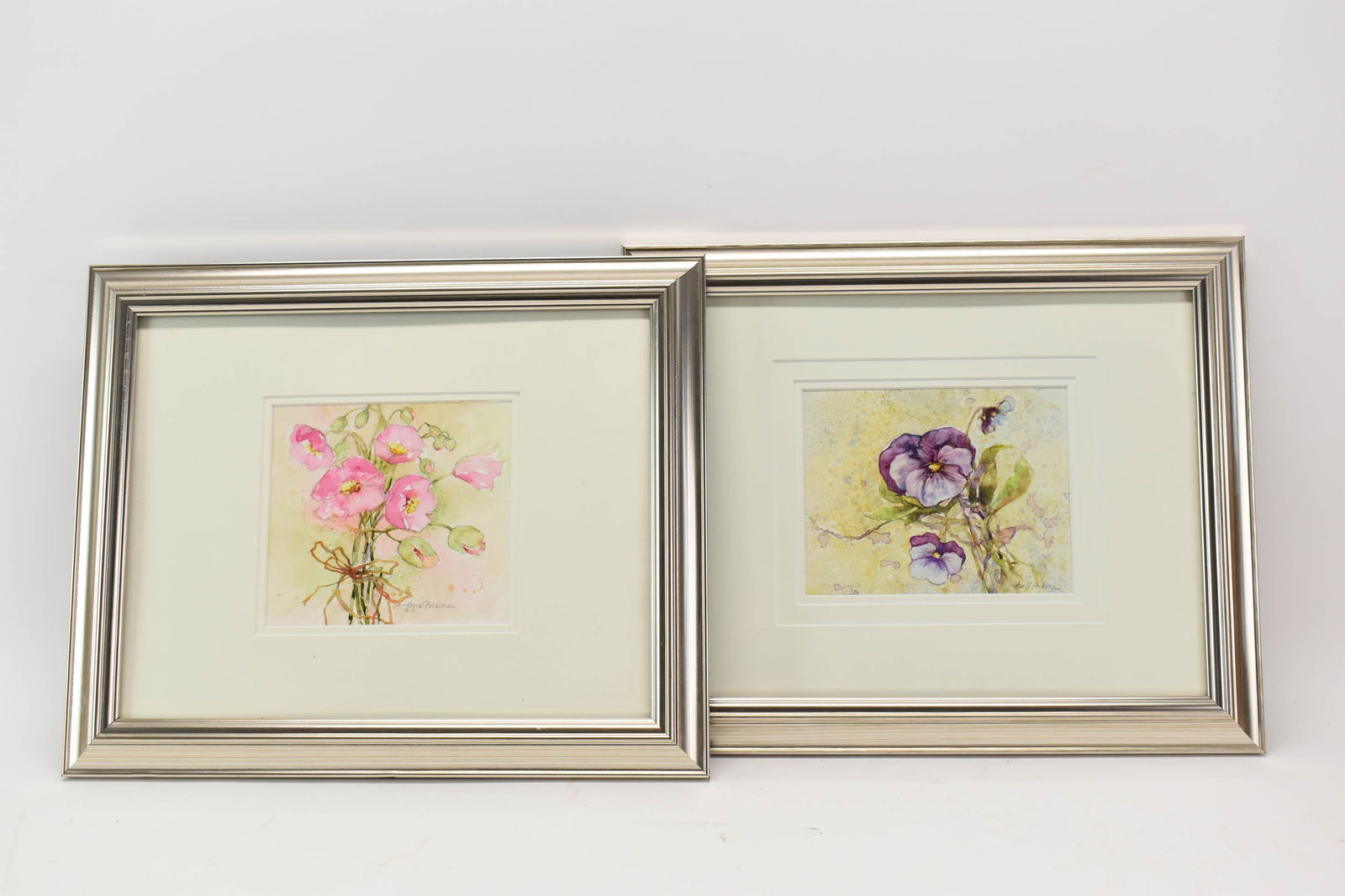Ann Piekarz, Two Floral Still Lifes, Watercolors (1 of 6)