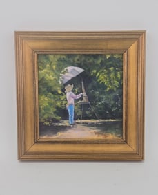 Debora Thedinga, A Place to Paint, Oil on Board