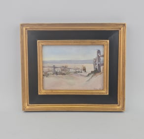 Stefanie Lalor, Cape May Dunes, Oil on Board