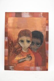 Keane-Style MCM Portrait of Two Young Boys