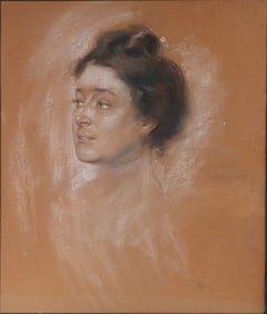 Jerome Myers, 1867-1940, Mrs. Rindskopf, Pastel and Pencil on Board