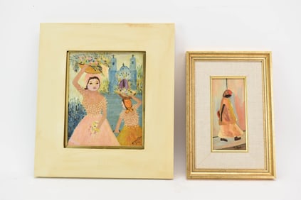 Group of Two T. Ragel Oil on Board