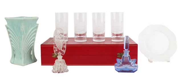 Cartier Boxed Set of Four Duck Decorated Glasses