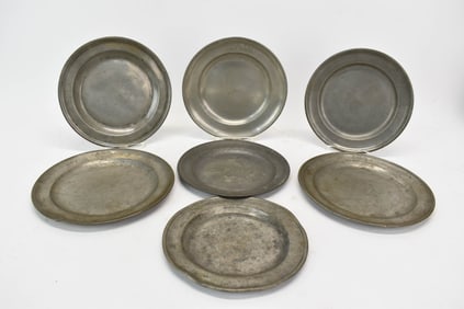 Group of Seven Assorted Antique Continental Plates