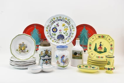 Set Eight of HB Henriot Quimper Plates