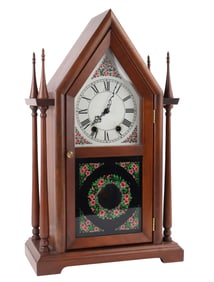 Gothic Style Cherrywood Steeple Clock