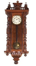 Vienna Walnut Regulator Wall Clock