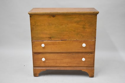 Antique Pine Tall Blanket Chest