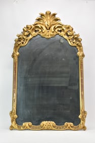 Antique Parcel Gilt Hanging Wall Mirror