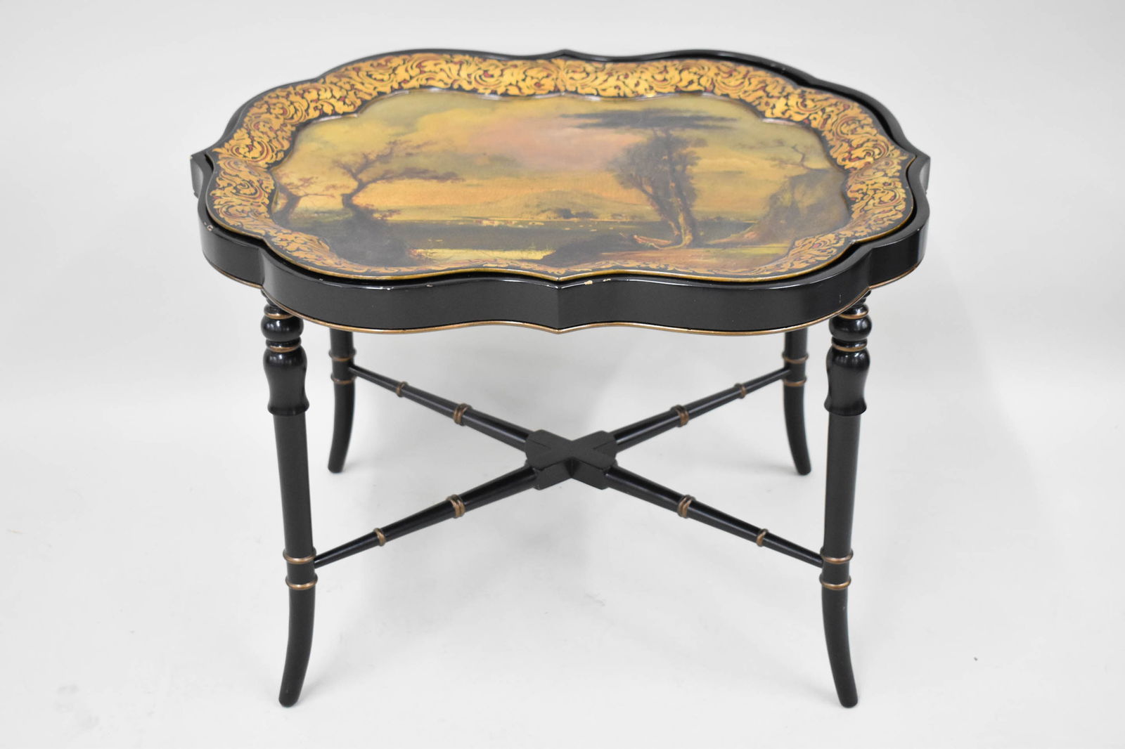 Jennens & Bettridge Papier Mache Tray on Stand (1 of 7)