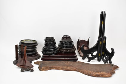 Group of Assorted Asian Hardwood Stands