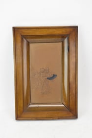 Vintage Asian Framed Copper Plaque