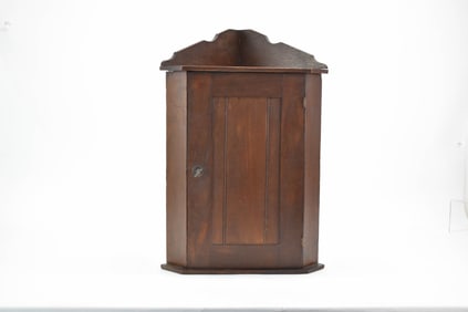 Antique Walnut Hanging Corner Cabinet