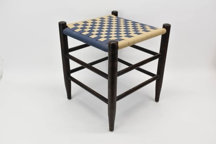 Vintage Blue and White Stool