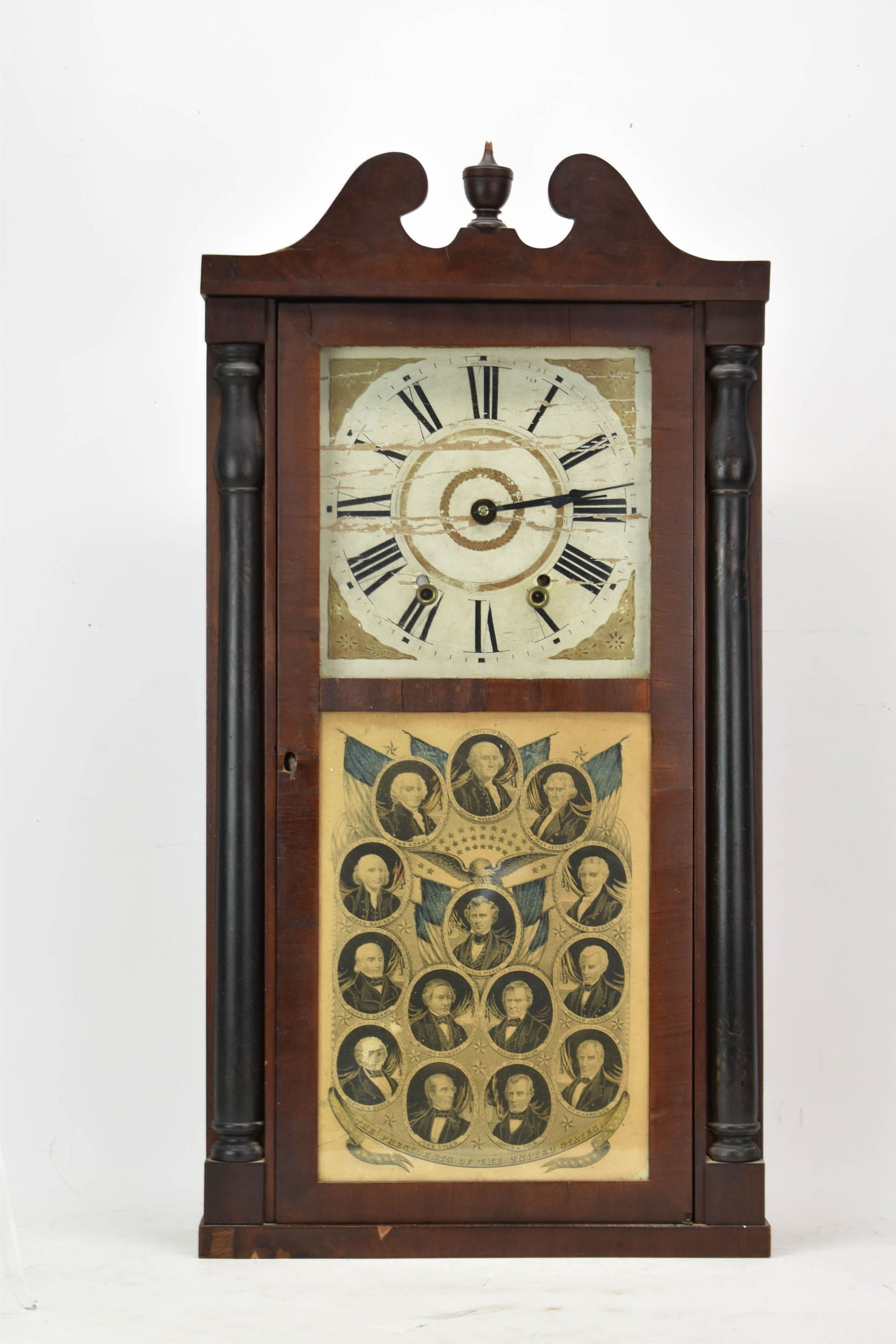 Vintage Ansonia School House Mantle Clock: Vintage Ansonia School House Mantle ClockVintage Ansonia School House Mantle Clock. Used unknown working condition. 22" tall x 14 1/2" wide x 4 1/2" deep Together with a hanging wall clock.