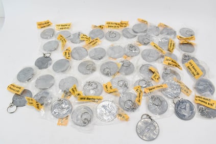 Forty-Six 1916 Standing Lady Liberty Quarter Oversize Keychains