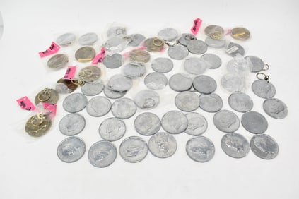 Twenty-Nine Eisenhower Silver Dollar Oversize Keychains