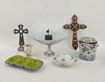 Hand Decorated Glass Plate