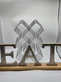 Wine Rack with Decorative EAT sign