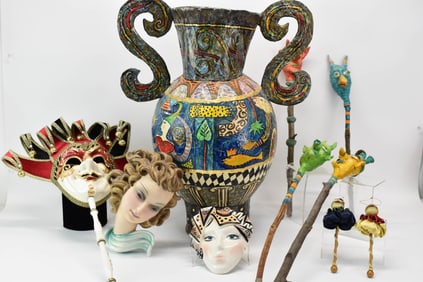 Group of Assorted Masquerade Masks