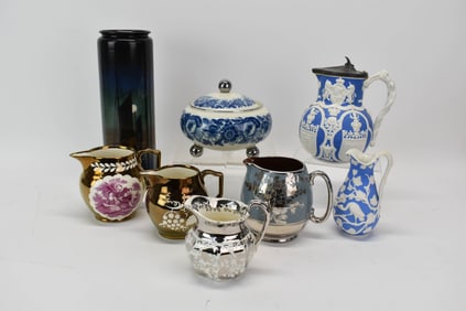 Group of Assorted Lusterware Pitchers