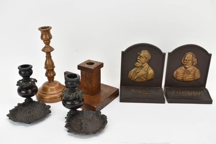 Pair of Charles Dickens William Shakespeare Bookends