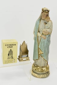 Vintage Britains LTD Commemorative Metal Coronation Chair