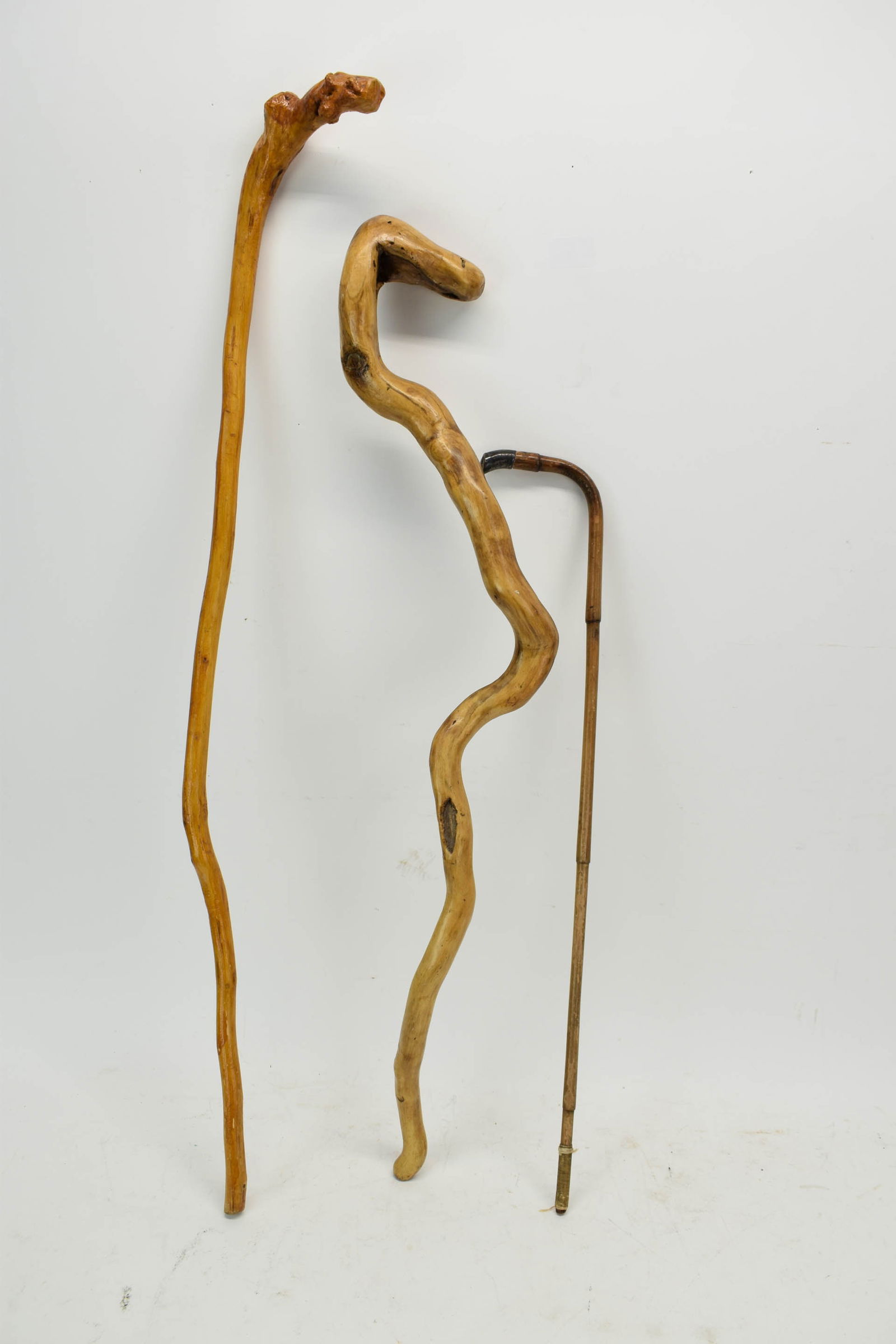 Two Rustic Folk Art Style Walking Sticks (1 of 8)
