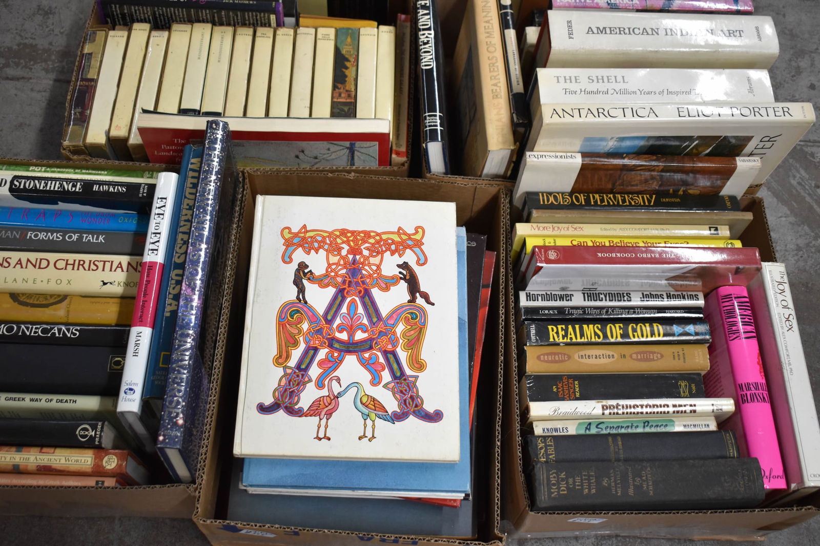 Group of Assorted Art and Literature Books: Group of Assorted Art and Literature BooksGroup of Assorted Art and Literature Books. Including Whole Earth Catalogues, Audience, Bisexuality in ancient world, Greek art, Moby Dick and the White Whale